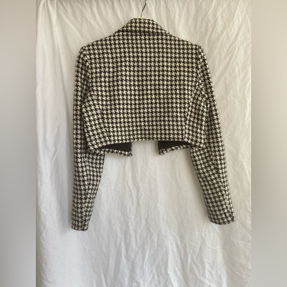 WAYF X Jourdan Sloane As If Houndstooth Crop Blazer Houndstooth Size Small - Picture 14 of 14
